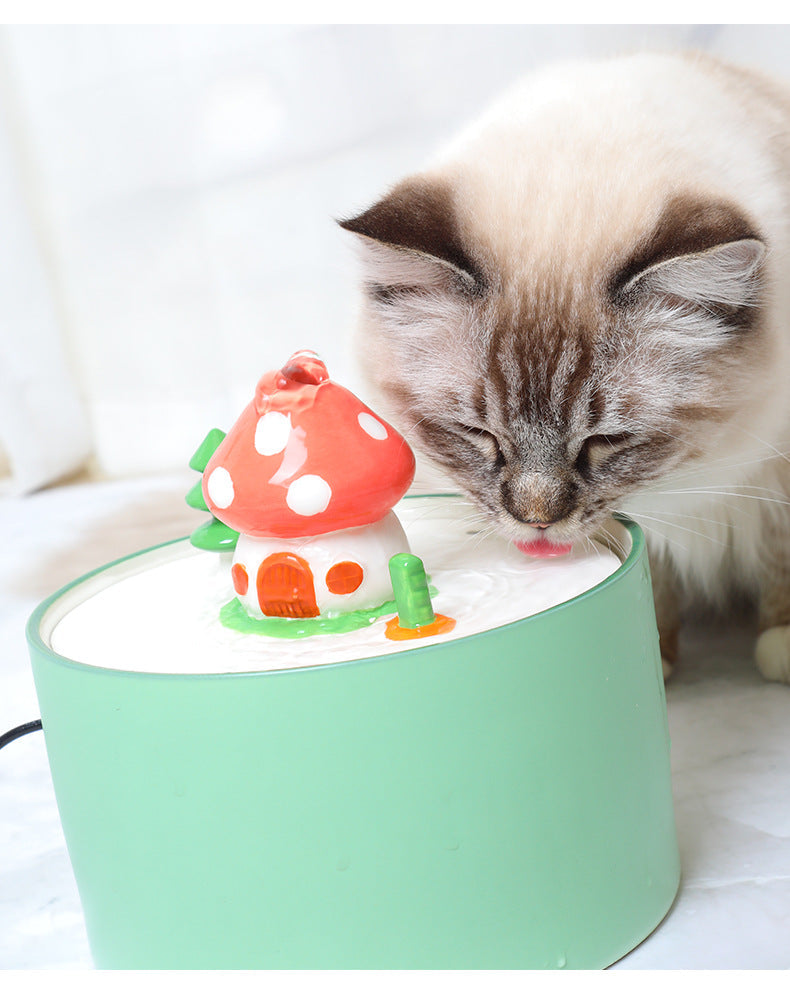 Transform Your Pet's Hydration with the Electric Ceramic Water Fountain